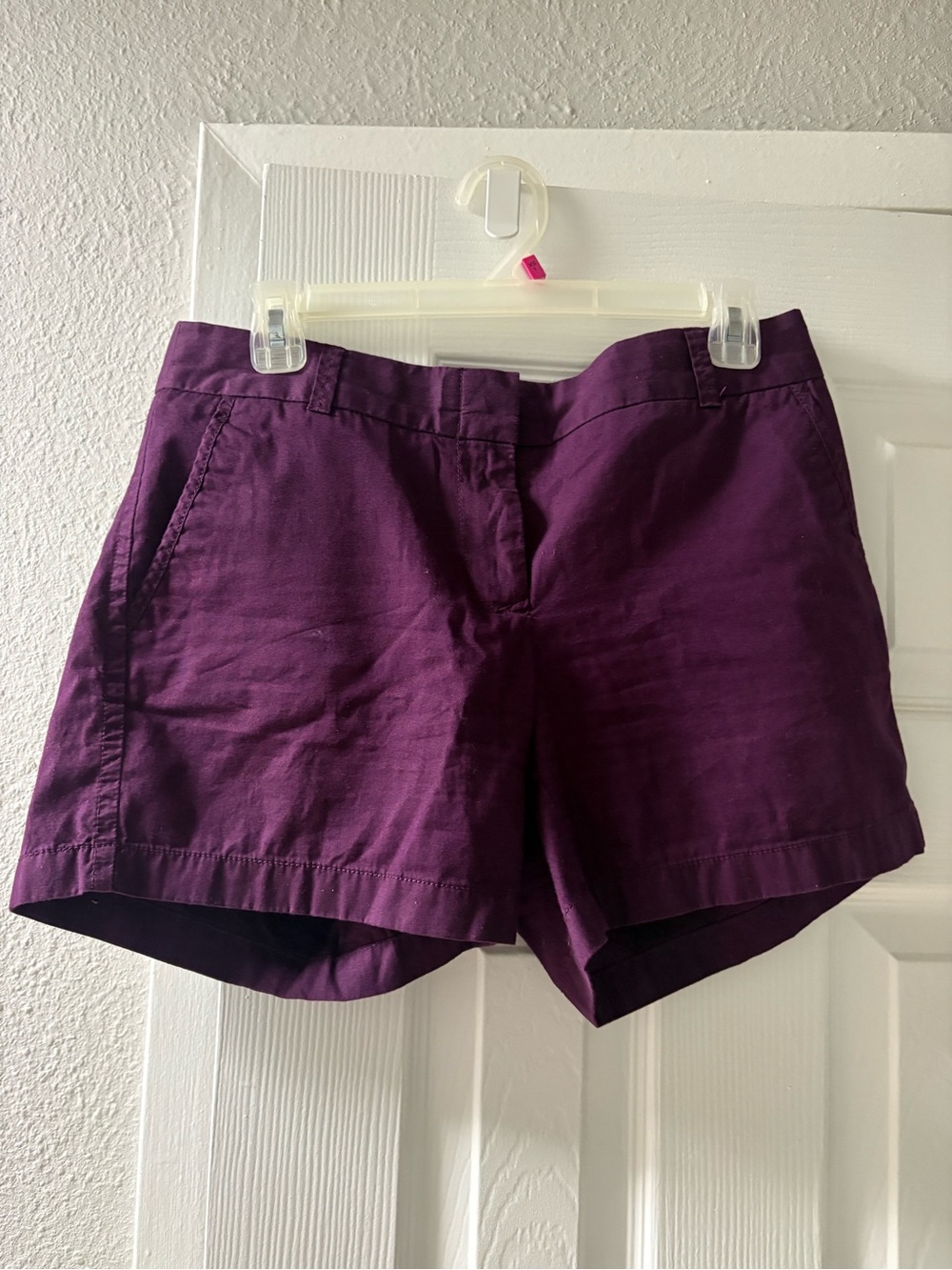 J. Crew Purple Cotton Bermuda Shorts